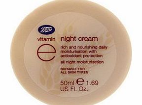 Boots Vitamin E Night Cream 50ml 10093560