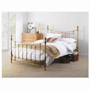 King Bed, Brass Effect & Airsprung