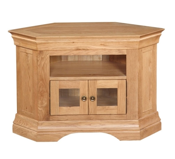 Oak Corner TV Cabinet