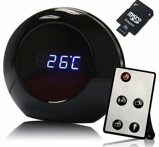 Boriyuan Free 16 G SD card   CAMERA HIDDEN CAM CCTV in a DIGITAL ALARM CLOCK for SECURITY with REMOTE CONTROL