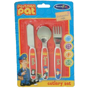 Born To Play Postman Pat Cutlery Set