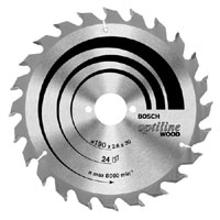 Circular Saw Blade Optiline Wood 184 x 16 x 2.6 24 Z