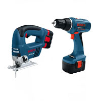 Bosch GSR 14.4v Cordless Drill Driver   GST 14.4v Cordless Jigsaw   2 Batteries 2.6Ah