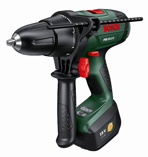 PSB 18 LI-2 Cordless 18 Volt Hammer Drill, 1 x Li-Ion Battery