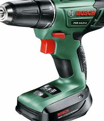 Bosch PSR 14.4 LI 0603954370 Cordless 14.4 Volt Drill/Driver, 1 x Li-Ion Battery