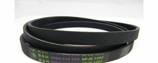 Washing Machine Belt: 1252PJE5. BOSCH WAE24162GB/03, BOSCH WAE24162UK/01, BOSCH WAE24162UK/08, BOSCH