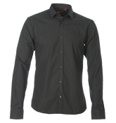 Enox Black Slim Fit Shirt