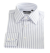 Hugo Boss Blue and White Stripe Long Sleeve