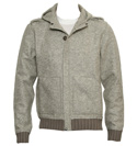 Hugo Boss Light Grey Wool Mix Hooded Jacket (Zeus)
