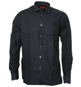 Hugo Boss Navy Stripe Long Sleeve Shirt (Emilio)
