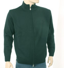 Boss Mens Black Full Zip High Neck Wool Sweater - Black Label