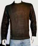 Mens Black Round Neck Brushed Cotton Sweatshirt