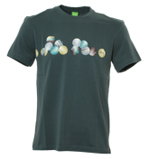 Petrol Blue T-Shirt with Golf Ball Design