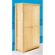 Solid Birch 2 Door Wardrobe