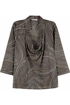 Bottega Veneta African print oversized blouse