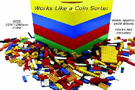 BOX4BLOX Award Winning Toy Storage and Sorter Box For Organising Small Plastic Interlocking Building Bricks |