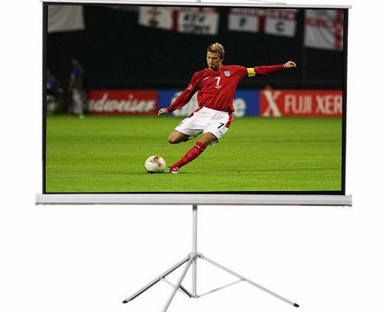 BPS Portable Tripod Manual Pull Down HD Projector Screen 1:1 4:3 16:9 Matt White Presentation For HD TV DVD Home Cinema 100``/ 70 ``x70``/180cm x180cm