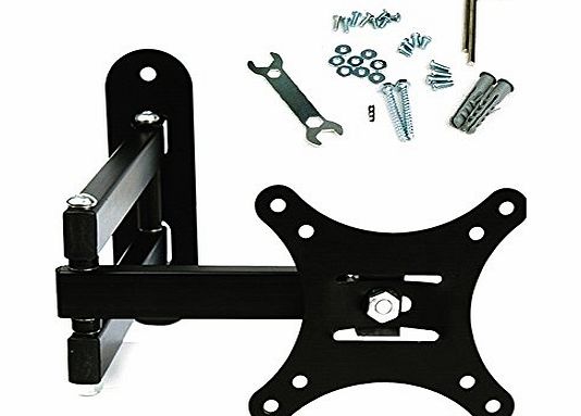 BPS Tilt amp; Swivel TV Wall Mount Bracket, Fits for 10 13 15 17 19 20 21 22 23 24 25 26 27 29 30 Inch LED LCD Plasma TV Screen Monitor, Max Load Lapacity 64lbs, Max VESA 100mm (100 X100mm)