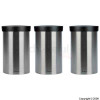 1.4Ltr Matt Steel Canister Set of Three