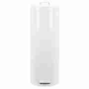 20L slimline white pedal bin