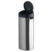 BRABANTIA 30L BRILLIANT STEEL BLACK LID