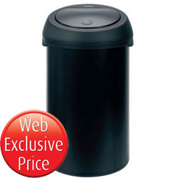 Brabantia 50L Black and#38; Black Touch Bin