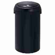 50L touch bin mat black with plastic lid