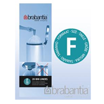 Brabantia Size F Waste-Bin Liners 20L (x20 Bags)