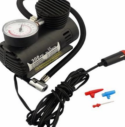 BrainyDeal 300 Psi 12Volt Mini Portable Air Compressor 12 Volt Emergency Car And Electric Air Compressor