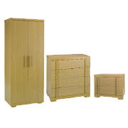 Bedroom Furniture Package, Oak Efect