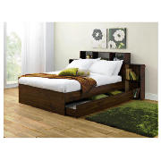 Brandon Double Storage Bed, Walnut Finish