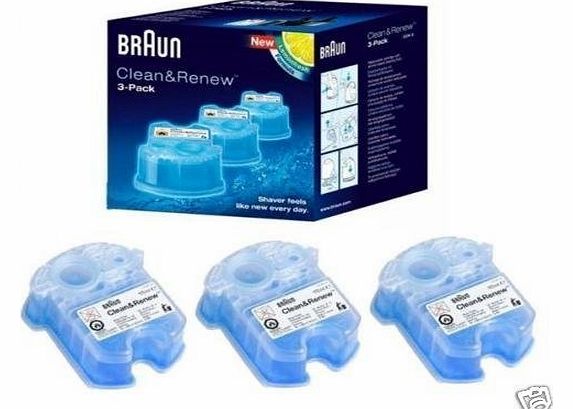 CCR3 Mens Lemon Shaver Refill Cleaning Cartridges For Series 3 5 & 7 Pack of 3