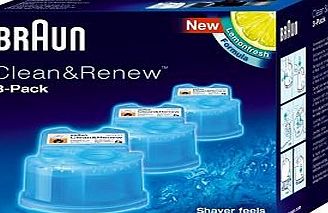 Braun Electric Shaver Clean amp; Charge Refill - Pack of 3