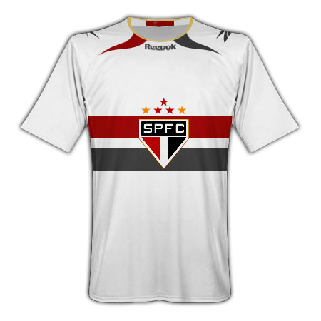 Reebok 2010-11 Sao Paolo Reebok Home Football Sirt