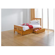 Pine Single Bed, Oak with Comfyrest