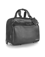 Pininfarina - Black Leather Wheeled Pilotcase