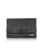 Pininfarina Black Leather Toiletry Travel Case