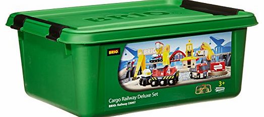  BRI-33097 Rail Deluxe Cargo Railway Set in a Tub