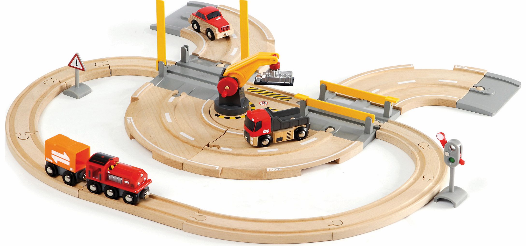 BRIO Road and Rail Crane Set