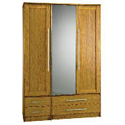 Brisbane 3 door 2 drawer Wardrobe, Walnut