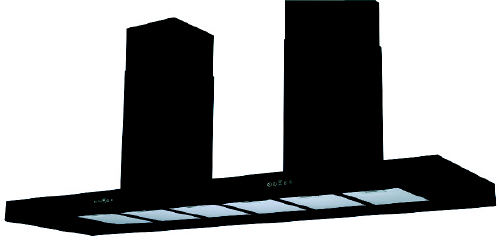 K7088DA-15 150cm Chimney Hood in Black