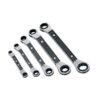 5 Piece Metric Offset Rachet Ring Spanner Set