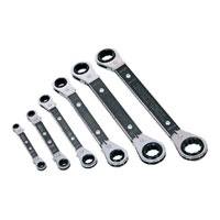 6 Piece Metric Offset Ratchet Ring Spanner Set