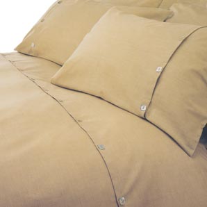 Brompton Slub Duvet Cover- Double- Sandstone