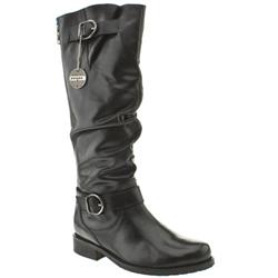 Bronx Female Bronx Combat Leather Upper in Black