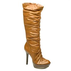 Female Gossip Pf Twist Knee Leather Upper in Tan