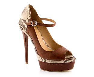 Leather Platform Court Shoe