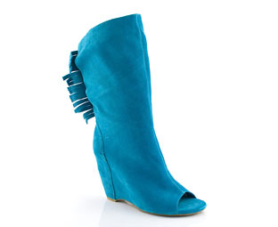 Bronx Suede Peep Toe Boot