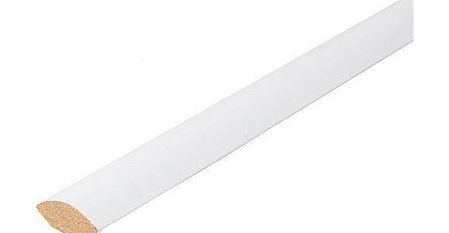 Brooklyn Clothing 10 x MDF Laminate Flooring Beading Edging - White - 2.6m Strips