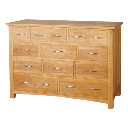 Brooklyn Contemporary Oak 13 Drawer Chest